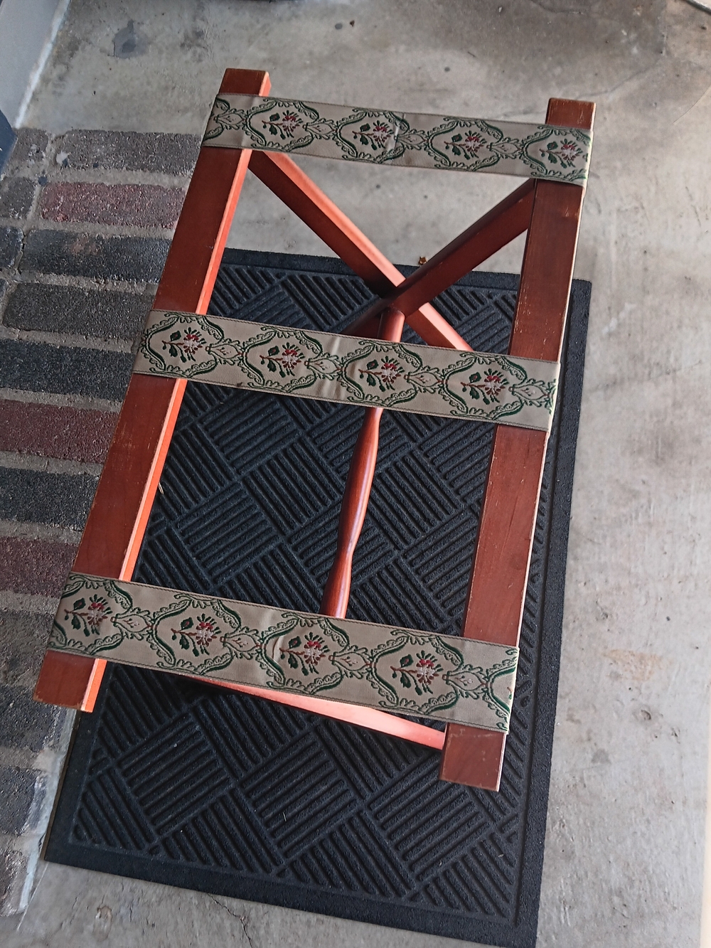 Vintage SCHEIBE Style MCM Folding Luggage Suitcase Rack Stand